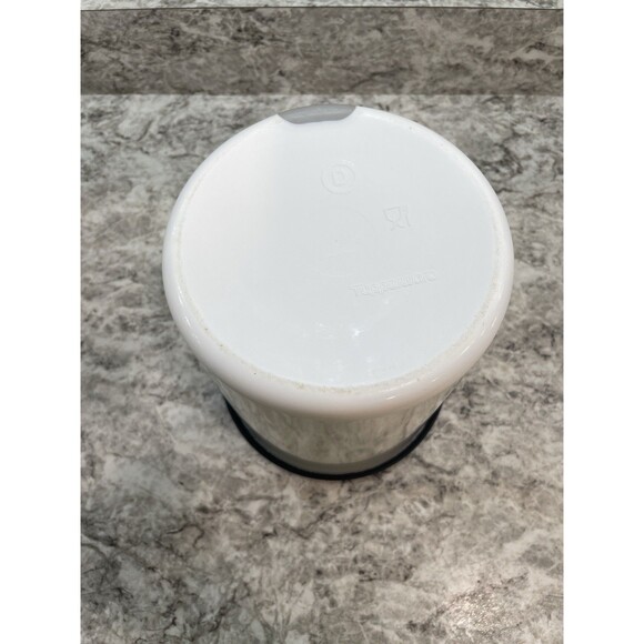 Tupperware One-Touch Canister White & Black Large Size D *EUC* - Picture 2 of 7